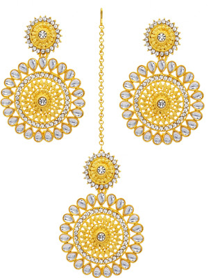 Rhymee Alloy Gold-plated White, Gold Jewellery Set(Pack of 1)