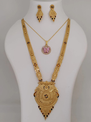 EKTASALESS Brass Gold-plated Gold Jewellery Set(Pack of 1)