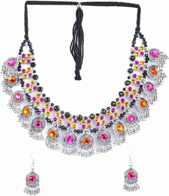 MADHAV Oxidised Silver Silver Jewellery Set(Pack of 1)