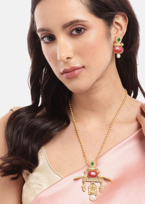 MANSIYAORANGE Alloy Gold-plated Multicolor Jewellery Set(Pack of 1)