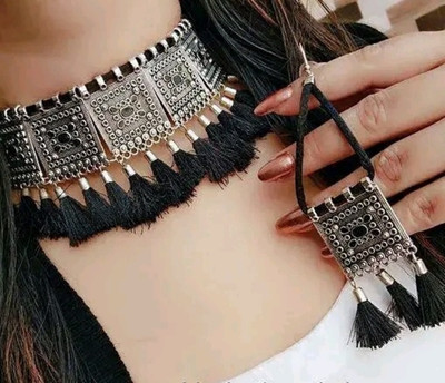 JEWERICHE IMITATION Alloy Black Jewellery Set(Pack of 1)