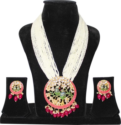 Nifty Mother of Pearl Gold-plated Pink Jewellery Set(Pack of 3)