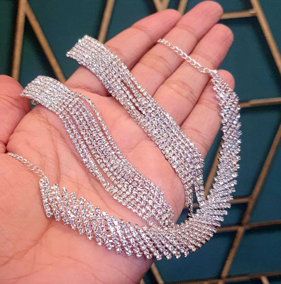 Gorgeous Gems Copper Silver Jewellery Set(Pack of 3)