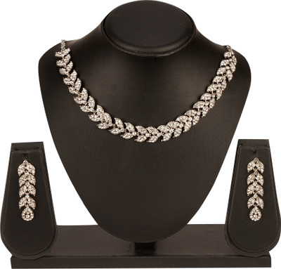 R A Enterprises Alloy Rhodium White Jewellery Set(Pack of 1)