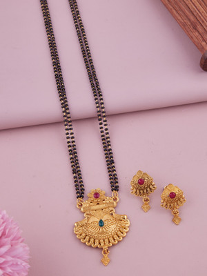 LaChoiceIt Beautiful and Unique Trending Design Pendant Mangalsutra with 24 Inch Long Chain Brass, Alloy Mangalsutra