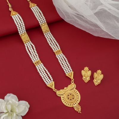 PARTICIAO Alloy Gold-plated Gold Jewellery Set(Pack of 1)