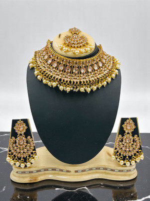 SHIV SHAKTI JEWELLERS Alloy Gold-plated Gold Jewellery Set(Pack of 3)