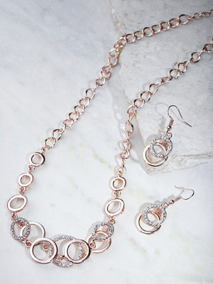 Dressberry Alloy Gold-plated Gold Jewellery Set(Pack of 3)
