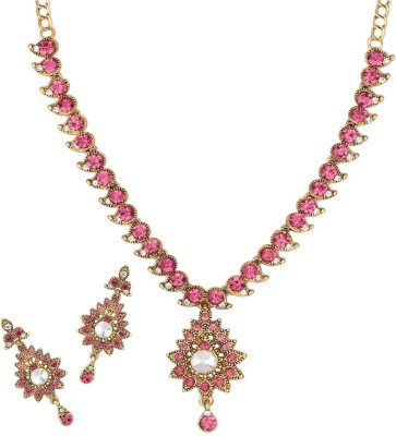 Angel In You Alloy Gold-plated Gold, White, Pink Jewellery Set(Pack of 1)