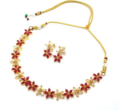 Shining Angel Copper Silver Pink Jewellery Set(Pack of 3)