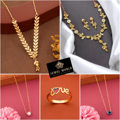 Jewel WORLD Brass, Alloy Gold-plated Multicolor Jewellery Set(Pack of 1)