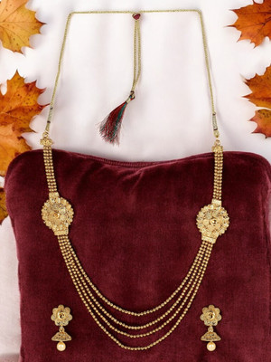 Jewels Capital Brass, Alloy Gold-plated Gold, White Jewellery Set(Pack of 1)