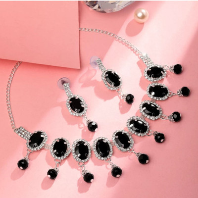 MAYA IMPEX Alloy Black Jewellery Set(Pack of 3)