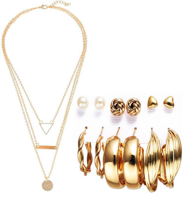 YouBella Alloy Gold-plated Gold Jewellery Set(Pack of 1)