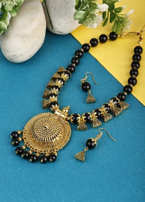 sunhari jewels Alloy Black Jewellery Set(Pack of 1)