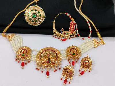 Aaruhi Creation Alloy Gold-plated Multicolor Jewellery Set(Pack of 3)