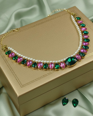 Orangenysha Alloy Gold-plated Multicolor Jewellery Set(Pack of 3)