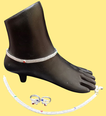 MA Enterprises Alloy Silver Silver Jewellery Set(Pack of 1)