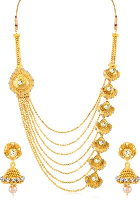 Sukkhi Alloy Gold-plated Gold Jewellery Set(Pack of 1)