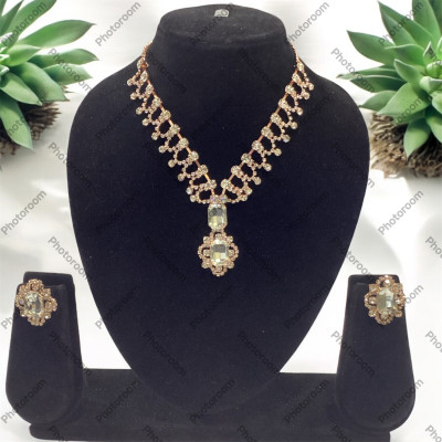 JASH Alloy Rose Gold, White Jewellery Set(Pack of 3)