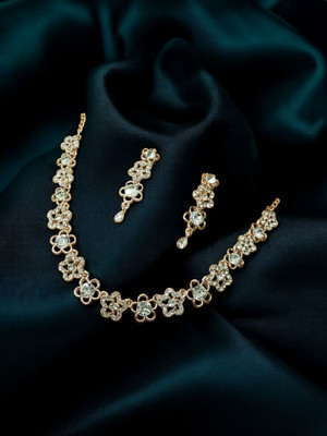 R A Enterprises Alloy Copper White Jewellery Set(Pack of 3)