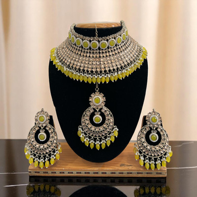 SS IMITATION JEWELLERY Alloy Rhodium Yellow Jewellery Set(Pack of 3)