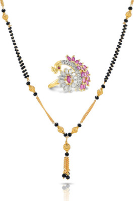 aklina Alloy Gold-plated Multicolor Jewellery Set(Pack of 1)