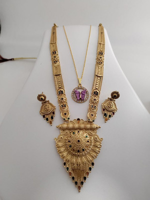Niva Fashion Brass Gold-plated Gold Jewellery Set(Pack of 1)