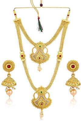 Sukkhi Alloy Gold-plated Gold Jewellery Set(Pack of 1)