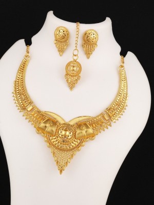 Romkina Fashib Hub Brass Gold-plated Gold Jewellery Set(Pack of 1)