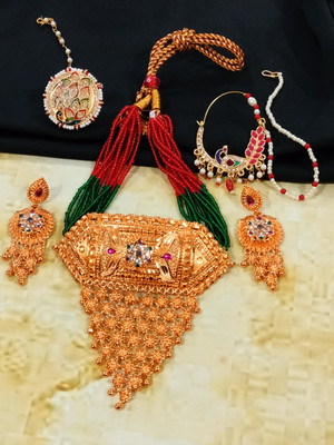 Aaruhi Creation Alloy Gold-plated Multicolor Jewellery Set(Pack of 3)