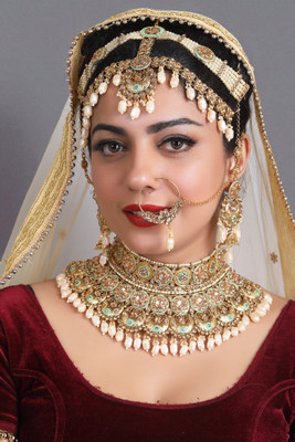 Tulsi Art Jewels Alloy Gold-plated Gold Jewellery Set(Pack of 4)