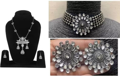 Samridhi DC Alloy Silver Jewellery Set(Pack of 4)