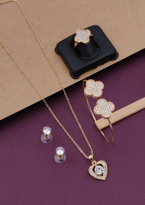 RARE ONE STUDIO Alloy Gold-plated Silver, Gold Jewellery Set(Pack of 4)