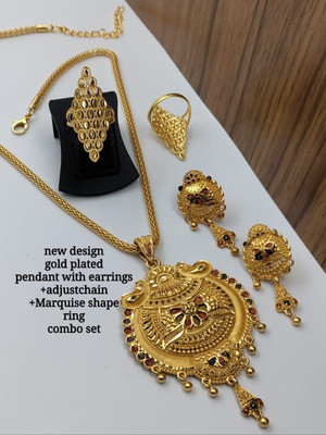 gb creation Brass Gold-plated Multicolor Jewellery Set(Pack of 1)
