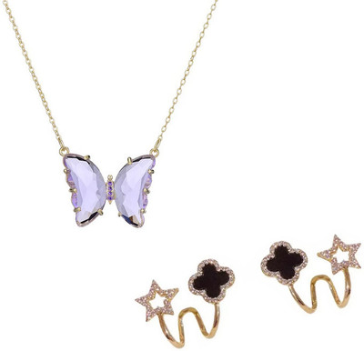 AVIRA ENTERPRISES Alloy Gold-plated Gold Jewellery Set(Pack of 2)