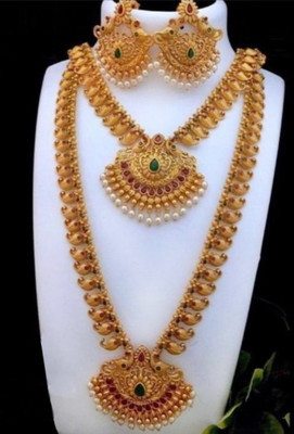 Chigold Alloy Gold-plated Multicolor Jewellery Set(Pack of 1)