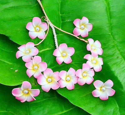 Shiv Fabric Pink Jewellery Set(Pack of 1)