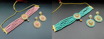 Rhymee Alloy Gold-plated Multicolor Jewellery Set(Pack of 1)