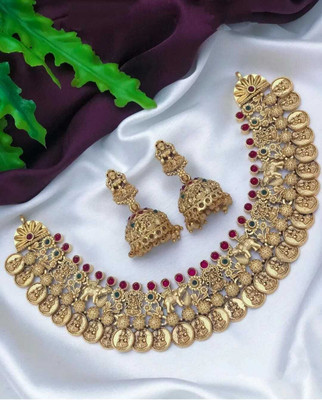 Joyful Alloy Gold-plated Grey Jewellery Set(Pack of 1)