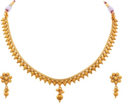 Design Traditional India Copper Gold-plated Gold Jewellery Set(Pack of 1)