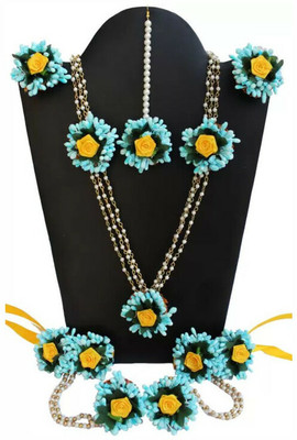 style revolver Fabric Blue Jewellery Set(Pack of 1)