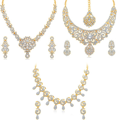 Sukkhi Alloy Gold-plated Gold Jewellery Set(Pack of 1)