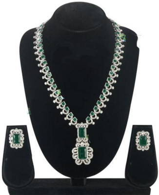 Henuka Alloy Brass Green Jewellery Set(Pack of 1)
