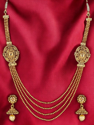 Angel In You Brass, Alloy Gold-plated Gold, White Jewellery Set(Pack of 1)