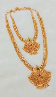 million colours Brass, Copper Gold-plated Gold Jewellery Set(Pack of 1)