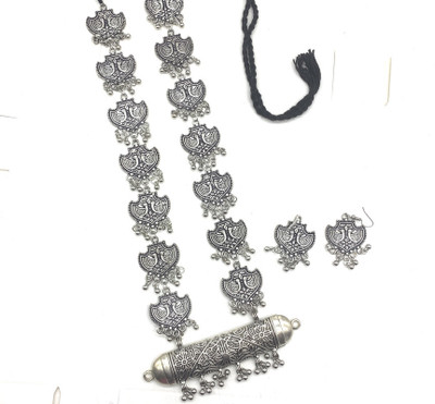 GEODE DELIGHT Oxidised Silver Silver Jewellery Set(Pack of 3)