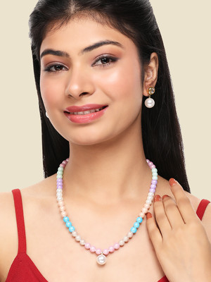 Anika's Creation Brass Gold-plated Multicolor Jewellery Set(Pack of 3)