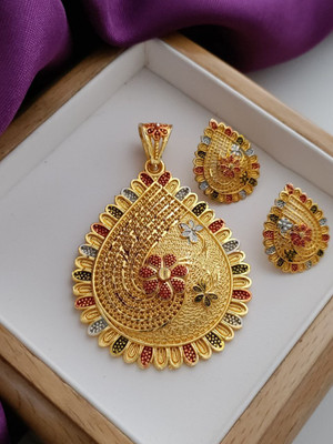 gb creation Alloy Gold-plated Gold Jewellery Set(Pack of 2)