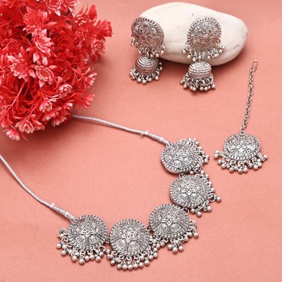 sunhari jewels Alloy Silver Jewellery Set(Pack of 1)